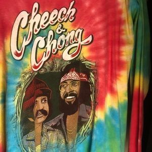 Vintage Cheech & Chong Tie-Die long sleeve tee.